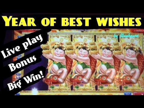YEAR OF BEST WISHES slot machine LIVE PLAY/BONUS BIG WIN!