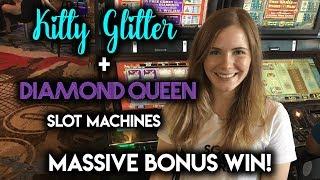 MASSIVE WIN on Diamond Queen Slot Machine!!! BONUS!!!