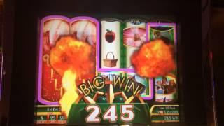 Wizard of Oz Ruby Slippers Slot Machine Bonus - Glinda Bubbles - Big Win!