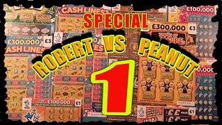 Early Birthday treat for Robert £12 Scratchcards  and £12 for Peanut..its ROBERT VS PEANUT ...Part-1