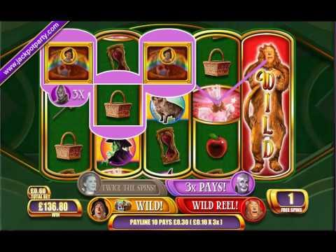 £142 SUPER BIG WIN (236:1) WIZARD OF OZ: RUBY SLIPPERS™ BIG WIN SLOTS AT JACKPOT PARTY