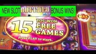 NEW SLOT - BUFFALO MAX - Bonus Wins on Buffalo max slot machine