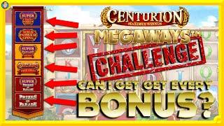 ★ Slots ★️ONLINE CENTURION MEGAWAYS Challenge: Can I get EVERY BONUS?!! ★ Slots ★️