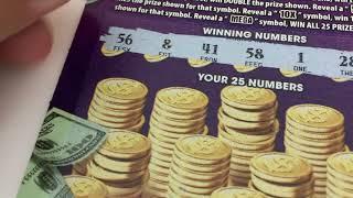 Scratching TWO $20 MEGA CASH Instant Lottery Tickets