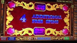 Da Vinci Diamonds slot Machine Bonus Spins with Re-trigger IGT Win