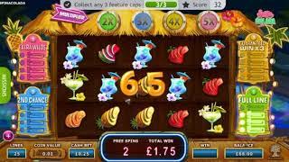 Spinacolada Slot Free Spins Feature!