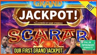 NEW SCARAB GRAND Jackpot Handpay On Our LAST SPIN! Only $0.60 Left
