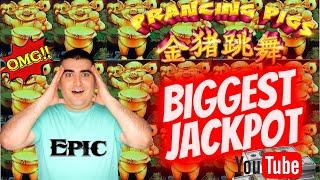 BIGGEST JACKPOT ON YOUTUBE For Prancing Piggies Slot Machine | OMG-NG | Mega Jackpot  In 2021