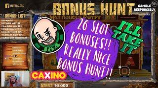 26 Slot Bonuses!! Really Nice Bonus Hunt!!