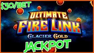 Ultimate Fire Link Glacier Gold HANDPAY JACKPOT ⋆ Slots ⋆HIGH LIMIT $30 Bonus Round Sahara Gold Slot