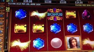 Another Da Vinci Diamonds slot machine bonus round.