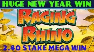 RAGING RHINO NEW YEAR ***MEGA HUGE WIN!*** PART 2/2