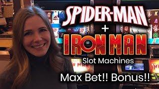 Ironman VS Spider-Man! MAX Bet! Bonus! Nice line hits!