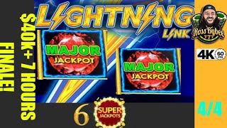 2 MAJORS 6 JACKPOTS! EPIC FINALE! Bengal Treasures Lightning Link $40k in 7 HOURS! Ep4!