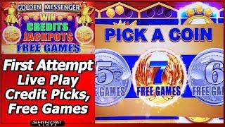 Golden Messenger Slot - Part One: First Attempt, Live Play with Free Games/Credit Picks
