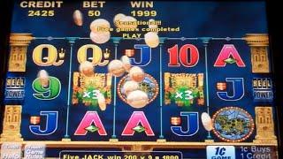 Golden Incas Slot Machine Bonus - 15 Free Games with Wild Mulitipliers - Nice Win