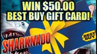 •ENTER TO WIN!! $50.00 BEST BUY GIFT CARD & SHARKNADO PRIZE PACK• +SUPER BIG WIN Slot Machine Bonus