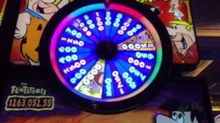 Flintstones Slot Machine Wheel Bonus Venetian Casino Las Vegas