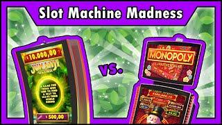 CRAZY Slot Machine Battle: Jumanji Vs. Monopoly • The Jackpot Gents