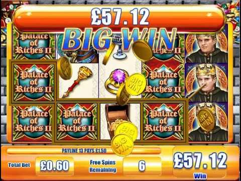 £131.84 (219 X STAKE) ON PALACE OF RICHES™ ONLINE SLOT AT JACKPOT PARTY®
