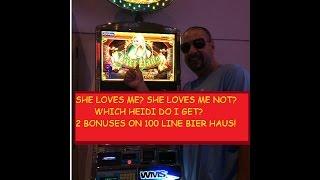 HEIDI CAME OUT TO PLAY!  BIER HAUS SLOT MACHINE BIG WIN!