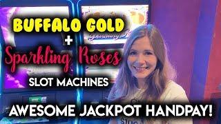 JACKPOT HANDPAY!! Massive WIN on Sparkling Roses Slot Machine!!