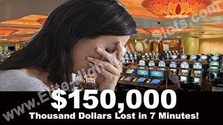 •$150,000 Thousand Dollars Lost in 7 Minutes! No Jackpot Handpay High Limit Vegas Casino Video Slots