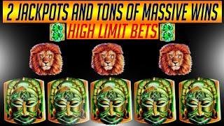 (2) JACKPOTS + MASSIVE WINS $10-$15 Bets! King of Africa | Mystical Unicorn Slot Machine Bonuses