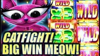 •BIG WIN MEOW!!• MISS KITTY VS. KING CAT | Slot Machine Bonus