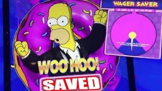 • THE SIMPSONS SLOT • BIG WIN! • SAVED BY THE WAGER SAVER • MAX BET BONUS •
