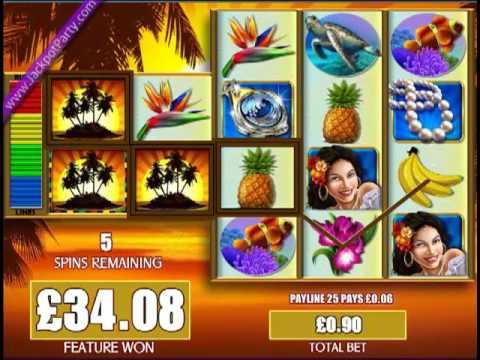 MEGA BIG WIN £288.30 (320:1) on FORTUNES OF THE CARIBBEAN™ SLOT GAME AT JACKPOT PARTY