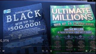 NEW - Illinois Black and Ultimate Millions Lottery Tickets