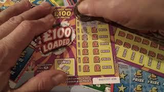 BIG Scratchcard game £45.00 worth of Cards includes New £100 Loaded cards