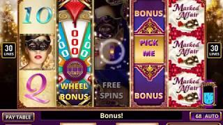 MASKED AFFAIR Video Slot Casino Game with a LUCKY LADIES WHEEL BONUS