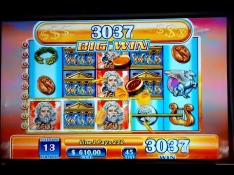Jackpot Handpay on Zeus Slot - High Limit $45 Bet - Bonus Round 25 Spins!