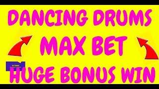 SUPER BONUS WIN Dancing Drums! Slot Machine Slot #slot #slotwinner #pokie #pokies