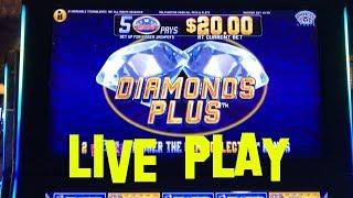 Diamonds Plus live play max bet $4.00 Incredible Technologies Slot Machine