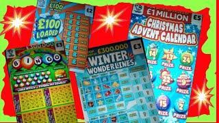 Scratchcards ..Rainbow Bingo..5X Cash..WINTER WONDERLINES..Christmas Advent..£100 Loaded..Cash Match
