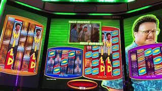 Seinfeld slot machine - crazy wilds!  Big bonus win.