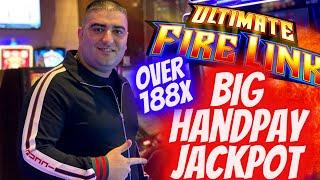 Over 188X Big HANDPAY JACKPOT On Ultimate Fire Link Slot ! Las Vegas Casino JACKPOT