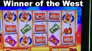 Winner of the West Live Play max bet with Wild Features Slot Machine