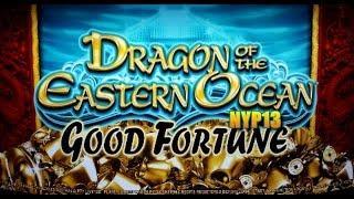 Aristocrat - Dragon of the Eastern Ocean Slot Bonus & BIG Line Hit WIN