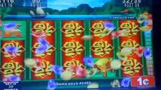 China shores slot machine BIG WIN line hit