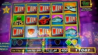 Wheel of Fortune Wild Gems Slot Machine *DOUBLE BONUS* Big Win!