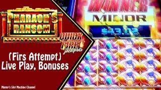 ( First Attempt ) Quick Fire Jackpots Pharaoh's Ransom by Aristocrat Live Play and Bonuses