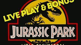 Jurassic Park Wild Excursion! - max bet - live play & bonus - Slot Machine Bonus