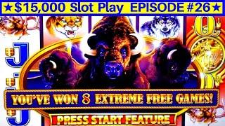 Wonder 4 Boost Buffalo Slot Max Bet •SUPER FREE GAMES• | EPISODE-26 | Live Slot Play w/NG Slot