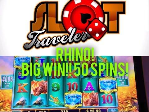 RAGING RHINO - 50 Spins Big Win 2cent denom ♠️ SlotTraveler ♠️