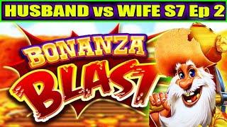CAN I MAKE A COMEBACK! HUSBAND vs WIFE BONANZA BLAST SLOT MACHINE ( S7 Ep 2 )