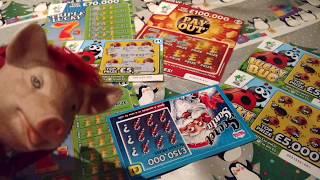 Scratchcard Bonus Game...Triple 7...PAY OUT...LUCKY BUG..& Secret Santa(Poundland)Card